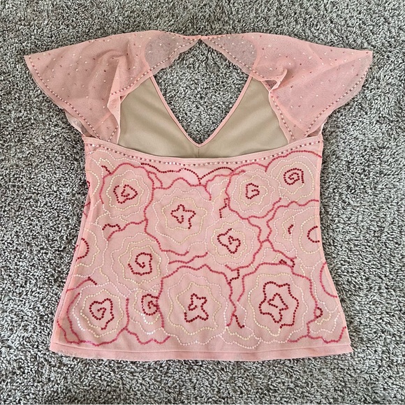 {BCBG} Beaded Shirt and Skirt Matching Set - Picture 4 of 16